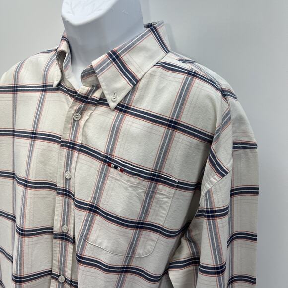 Larro Button Down Shirt Men's Casual long sleeve collared plaid XXL - Picture 3 of 7